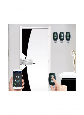 Intelligent Invisible Anti-Theft Door Lock Kit Silver