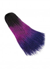 3-Piece Twist Crochet Hair Extension Set Blue/Purple/Black 24inch
