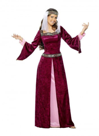 Maid Marion Costume Gown With Headpiece L
