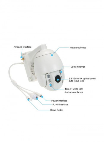PTZ Night Vision Security Camera - AU Plug