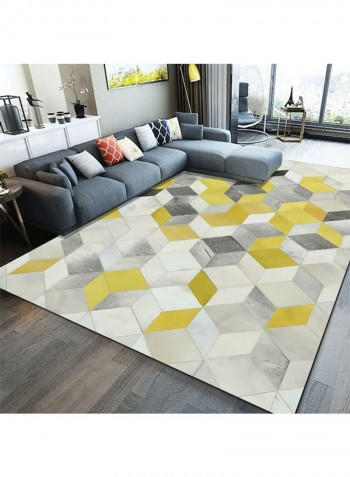 Bedroom Floor Nordic Style Creative Geometric Anti-Slip Bedside Rug Yellow 140*200(W*L)cmcm