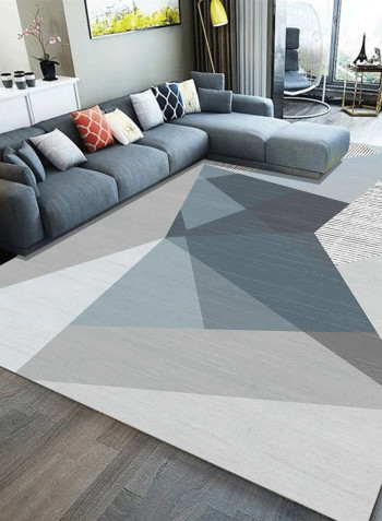 Bedroom Floor Nordic Style Geometric Pattern Anti-Slip Cozy Rug Blue 140*200(W*L)cmcm