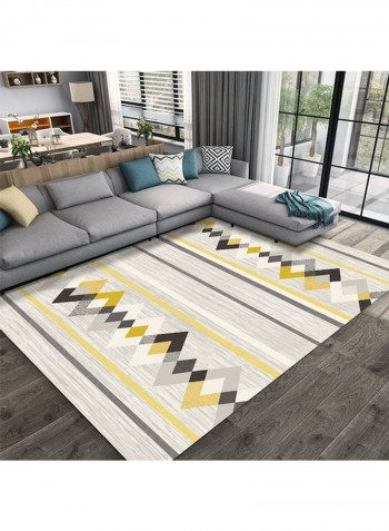 1 Piece Home Rug Simple Classic Geometric Pattern Carpet Yellow 140*200(W*L)cmcm