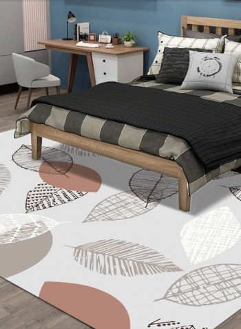 Home Door Modern Fresh Style Leaves Pattern Thick Anti-Skidding Rug multicolour 140*200(W*L)cmcm