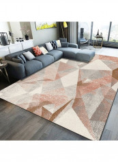 Home Floor Nordic Style Geometric Print Water Absorbent Anti-Slip Rug multicolour 140*200(W*L)cmcm