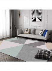 Home Floor Simple Style Geometry Print Anti-Slip Rectangle Rug multicolour 140*200(W*L)cmcm