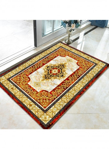 European Style Floral Print Soft Floor Mat Multicolour 140x200cm