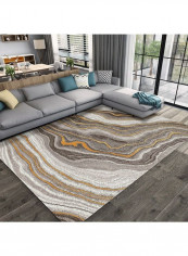 Style Abstract Print Anti-Slip Floor Mat Multicolour 140 x 200cm