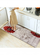 Vintage Style Floral Print Anti-Slip Fashion Carpet Multicolour 140x200cm