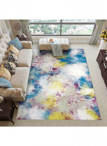 3D Abstract Flower Print Non-Slip Floor Mat Multicolour 140x200cm