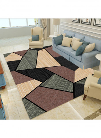 Geometric Pattern Floor Rug Multicolour 140x200cm