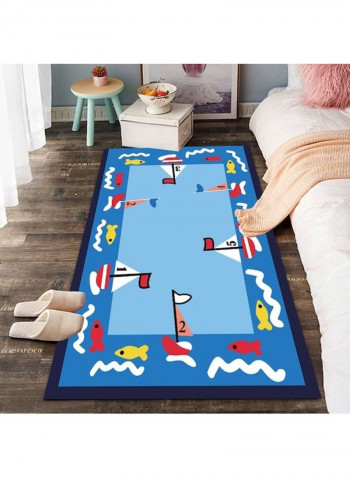 Lovely Cartoon Game Themed Rectangle Kid's Room Floor Rug Multicolour 140x200cm
