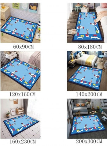 Lovely Cartoon Game Themed Rectangle Kid's Room Floor Rug Multicolour 140x200cm