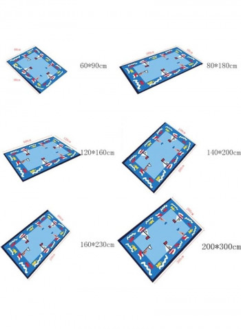 Lovely Cartoon Game Themed Rectangle Kid's Room Floor Rug Multicolour 140x200cm