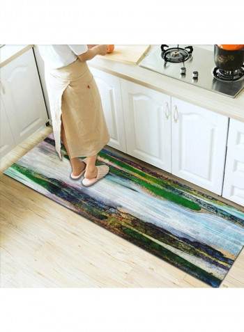 Modern Style Abstract Print Anti-Slip Floor Mat Multicolour 140x200cm