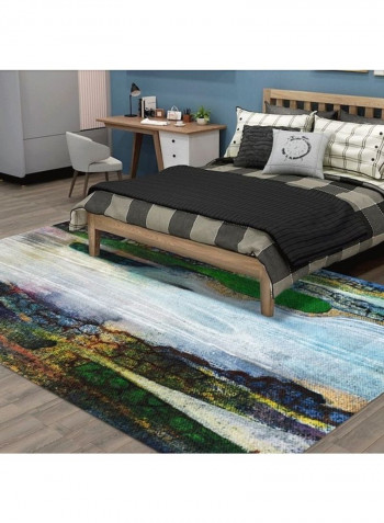 Modern Style Abstract Print Anti-Slip Floor Mat Multicolour 140x200cm