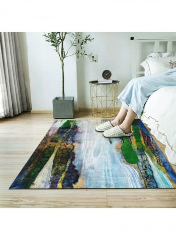 Modern Style Abstract Print Anti-Slip Floor Mat Multicolour 140x200cm