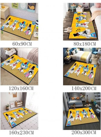 Cartoon Lovely Animals Patterned Rectangle Floor Rug Multicolour 140x200cm