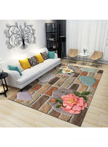 Printed Floor Rug Multicolour 140x200cm