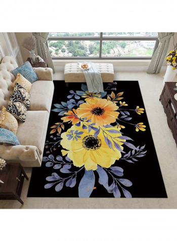 Classic 3D Floral Print Home Rug Multicolour 140x200cm