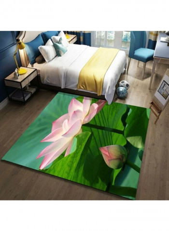 Lotus Design Floor Rug Green/Pink 140x200cm