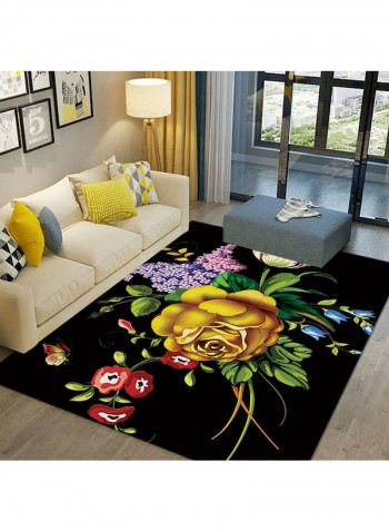 Modern 3D Flowers Printed Comfy Soft Floor Rug Multicolour 140x200cm