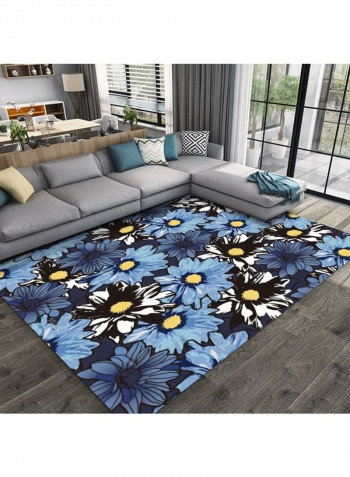 Modern Simple Floral Print Anti-Skidding Versatile Carpet Multicolour 140 x 200cm