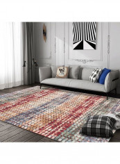 Simple Textured Pattern Durable Soft Living Room Rug Multicolour 140 x 200cm