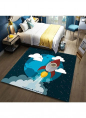 Cartoon Likable Supple Rectangle Comfy Bedroom Rug Multicolour 140 x 200cm