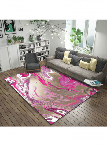 Abstract Pattern Rug Brown/Pink/White 140x200cm