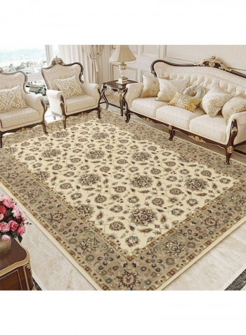 Classic Style Floral Pattern Anti-Slip Rug Multicolour 140x200cm