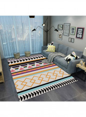 Geometry Printed Carpet multicolour 140x200cm