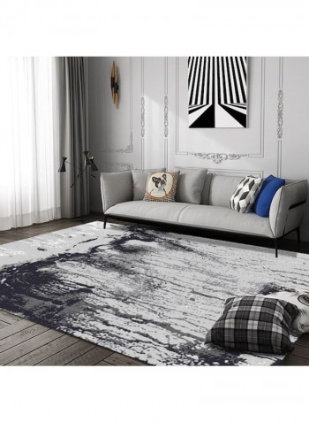 Simple Abstract Patterned Soft Living Room Floor Rug Black/Grey 140x200cm