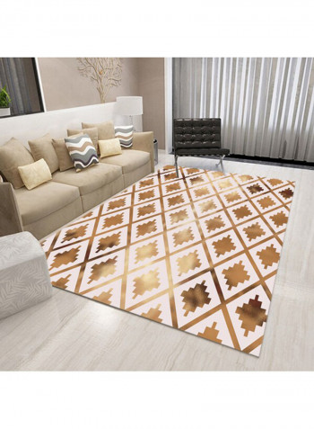Simple Style Geometry Pattern Anti-Skidding Mat Multicolour 140 x 200cm