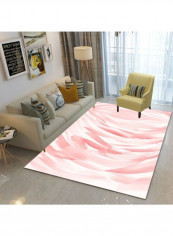 Modern Print Rectangle Rug Pink/White 140x200cm