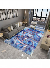 Tree Themed Modern Rug Blue/Purple/White 140x200cm