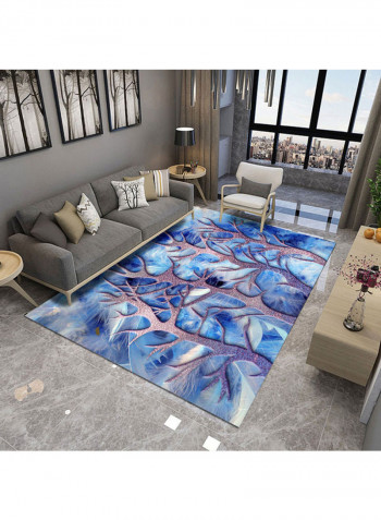 Tree Themed Modern Rug Blue/Purple/White 140x200cm