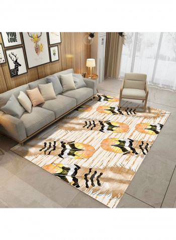 Feather Themed Modern Rug Multicolour 140x200cm