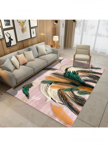 Feather Themed Modern Rug Multicolour 140x200cm