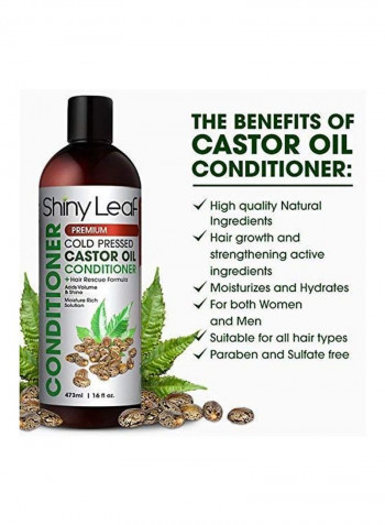 Pack Of 2 Cold Pressed Castor Oil Shampoo And Conditioner 16ounce