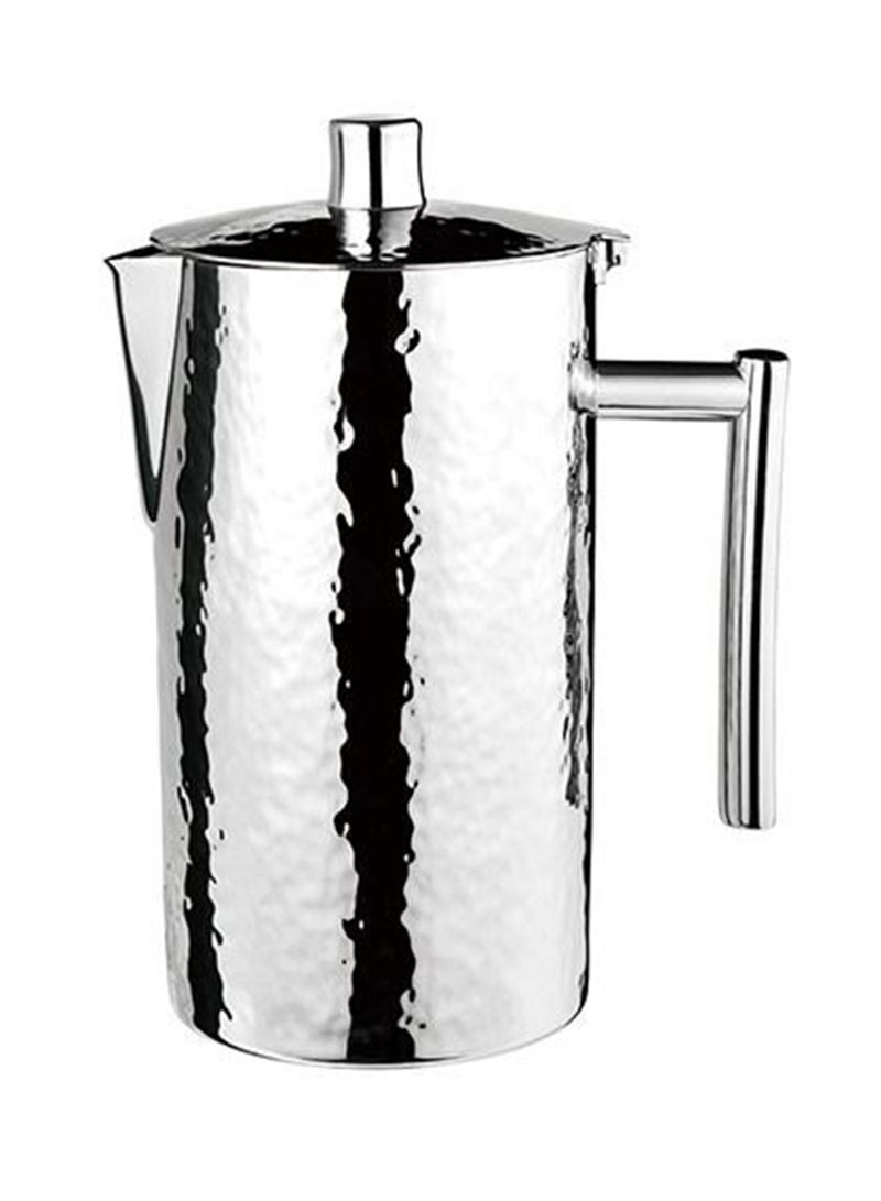 Hammered Double Wall Water Jug Silver 15.5L
