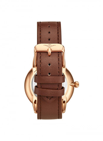 Men's Casual Leather Quartz Analog Wrist Watch 3997B.6
