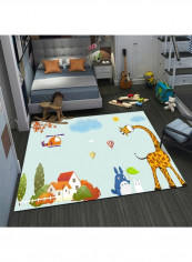 Cartoon Durable Living Room Rug Multicolour 140 x 200cm