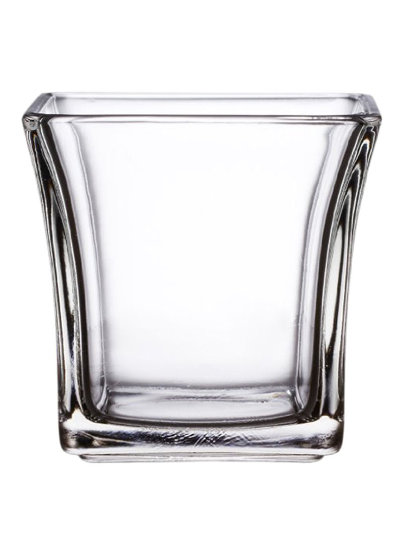 6-Piece Flared Square Votive Candle Holder Set Clear