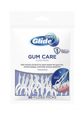 8-Piece Glide Gum Care Floss Pick Set White