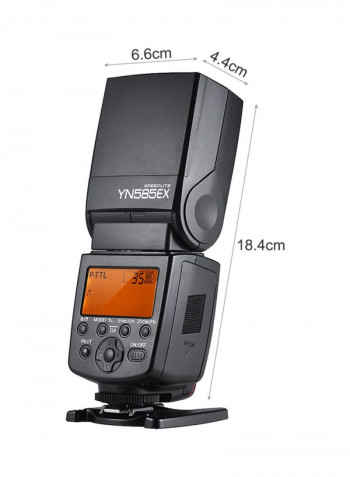 P-TTL Wireless Speedlite Flash Light 21x8.1x9.7centimeter Black