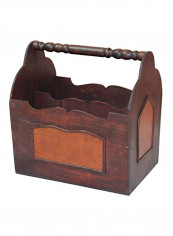 Wooden Magazine Rack Brown 13.4x9.4x13.8inch