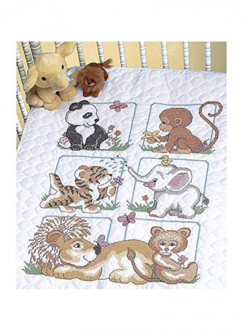 Quilt Stamped Cross Stitch Kit Multicolour