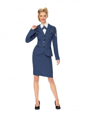 5-In-1 WW2 Air Force Captain Costume Set L