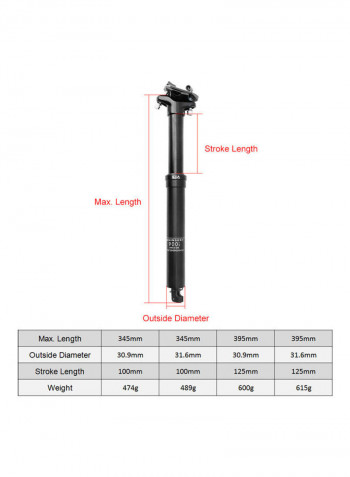 Mountain Bike Wire Controlled Hydraulic Seat Post